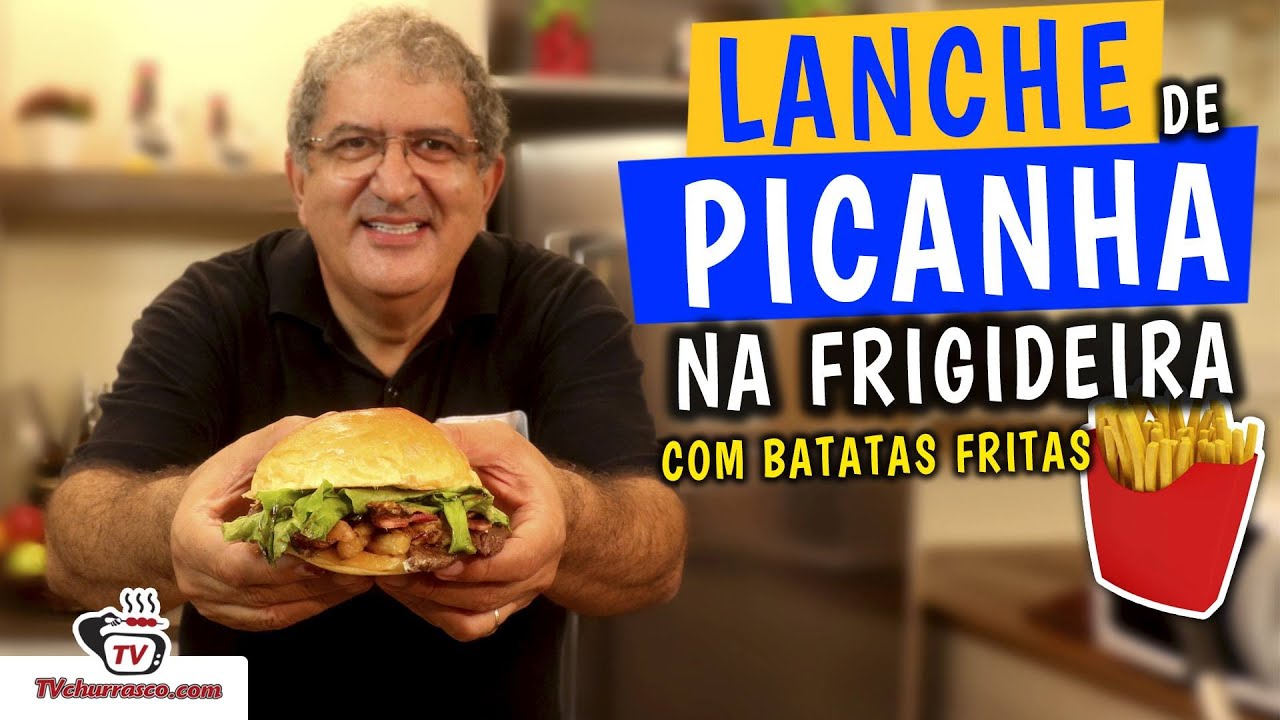 Lanche de Picanha na Frigideira com Batatas Fritas - Clube da Picanha - TvChurrasco