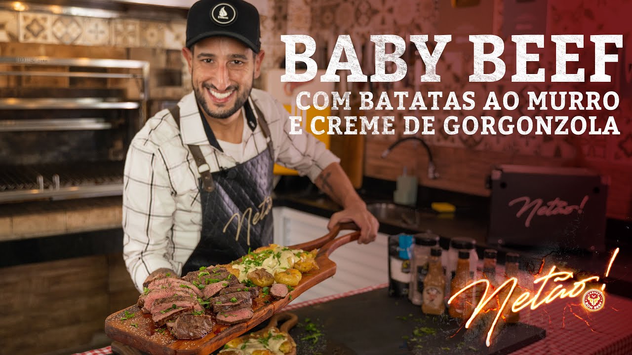 Baby Beef com Batatas ao Murro e Creme de Gorgonzola! | Netão! Bom Beef #179