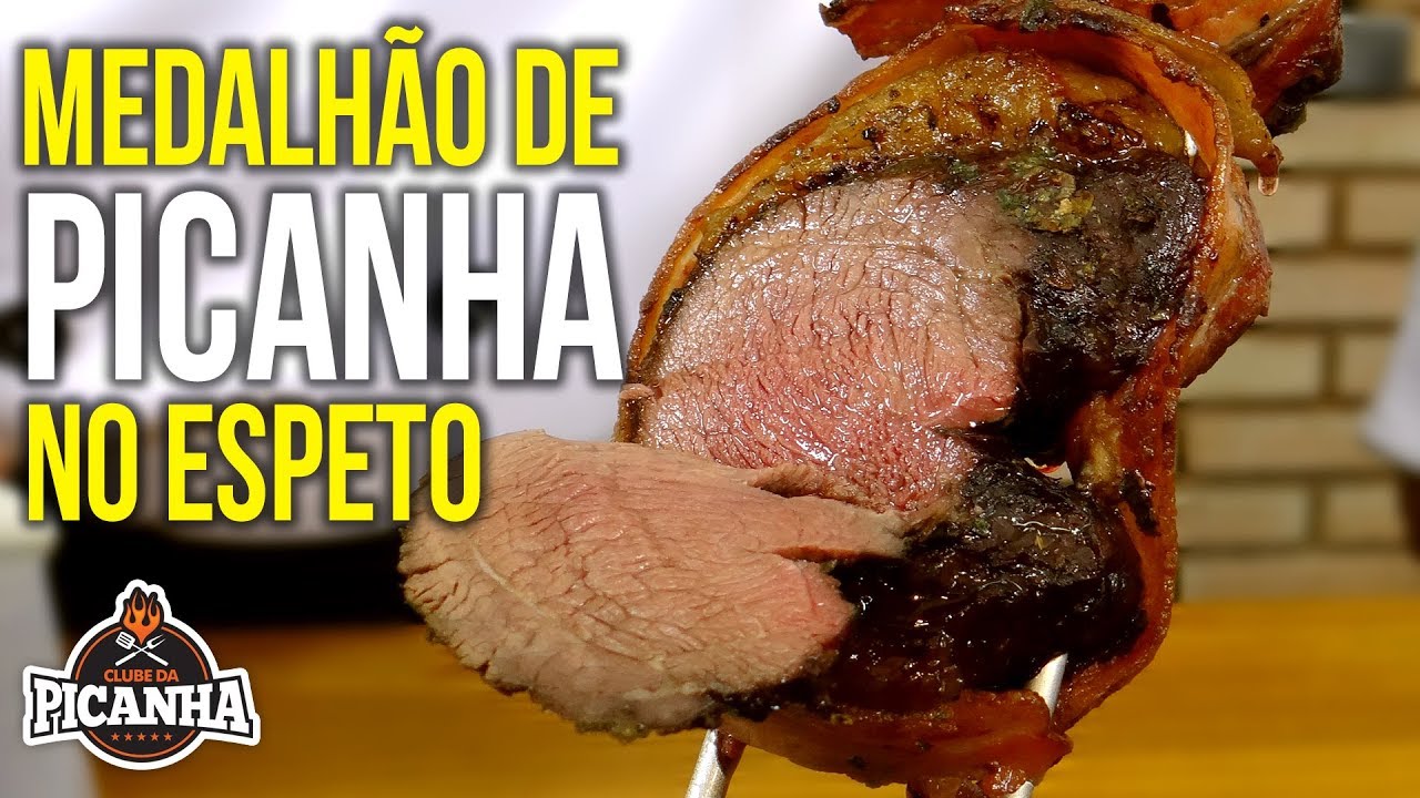 CHURRASCO DE MEDALHÃO DE PICANHA NO ESPETO - CLUBE DA PICANHA