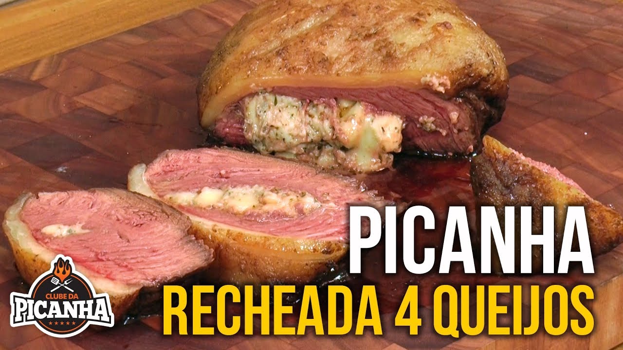 COMO FAZER CHURRASCO DE PICANHA RECHEADA 4 QUEIJOS - CLUBE DA PICANHA