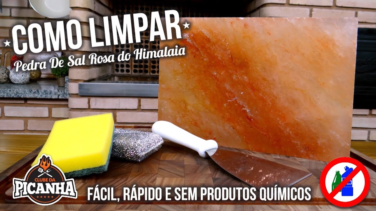 Como Limpar Pedra de Sal Rosa - SEM PRODUTOS QUÍMICOS - Clube da Picanha