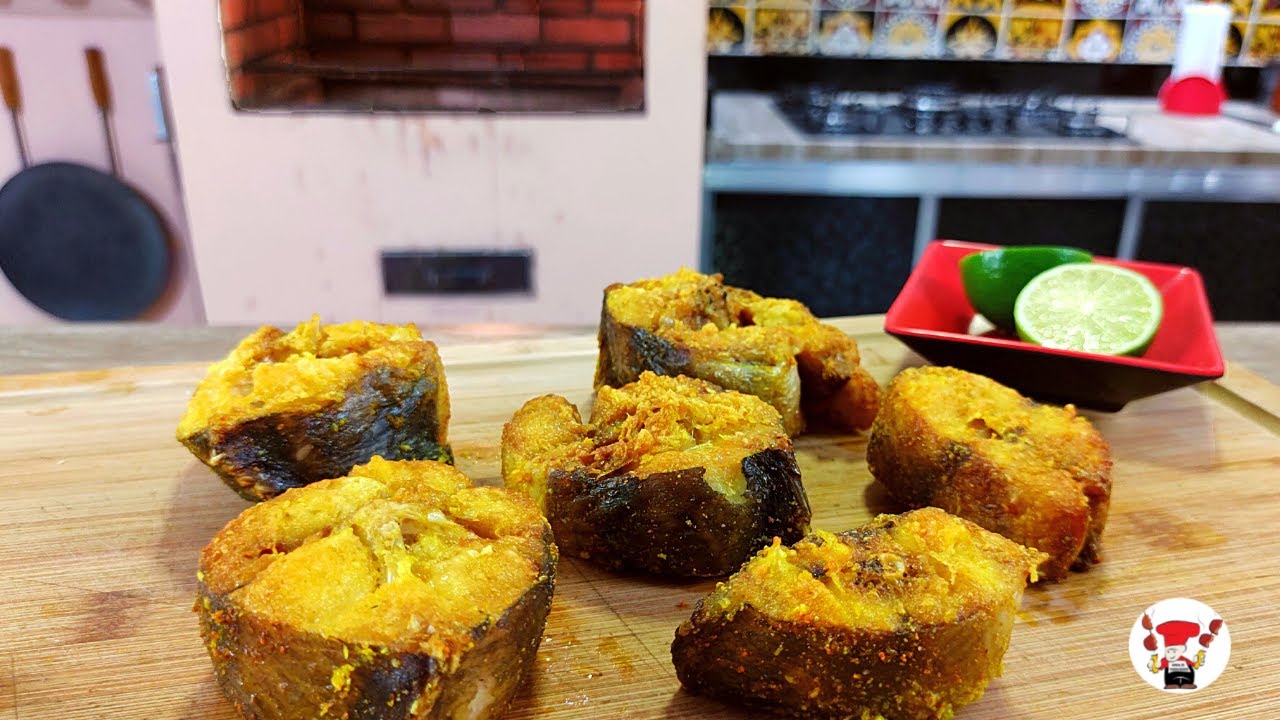Peixe Empanando com Queijo Assado na Churrasqueira